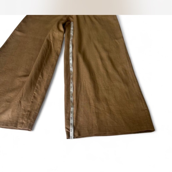 NWT Wide Leg Linen Elastic-back Office Pants in Camel Brown |Max Studio| XL - Picture 6 of 8